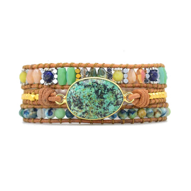 Phoenix Pride Chrysocolla Wrap Bracelet-Your Soul Place
